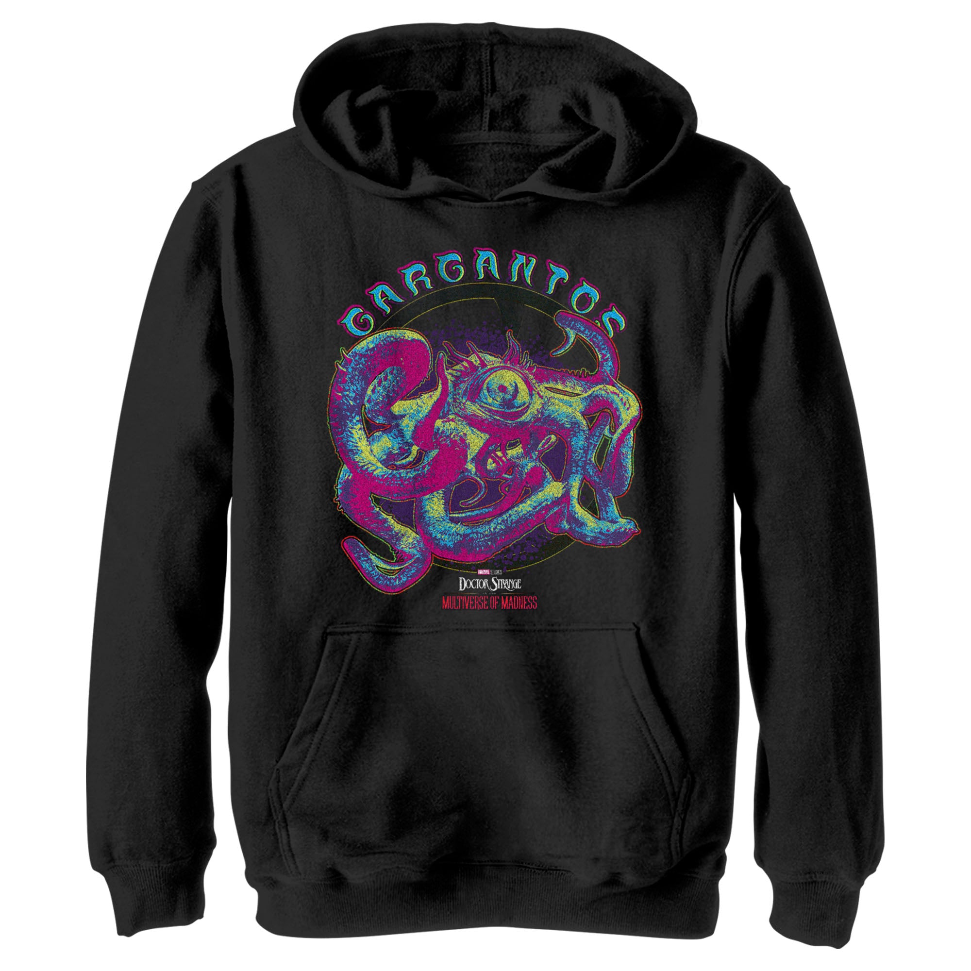 Boy’S Marvel Doctor Strange In The Multiverse Of Madness Neon Gargantos Pull Over Hoodie