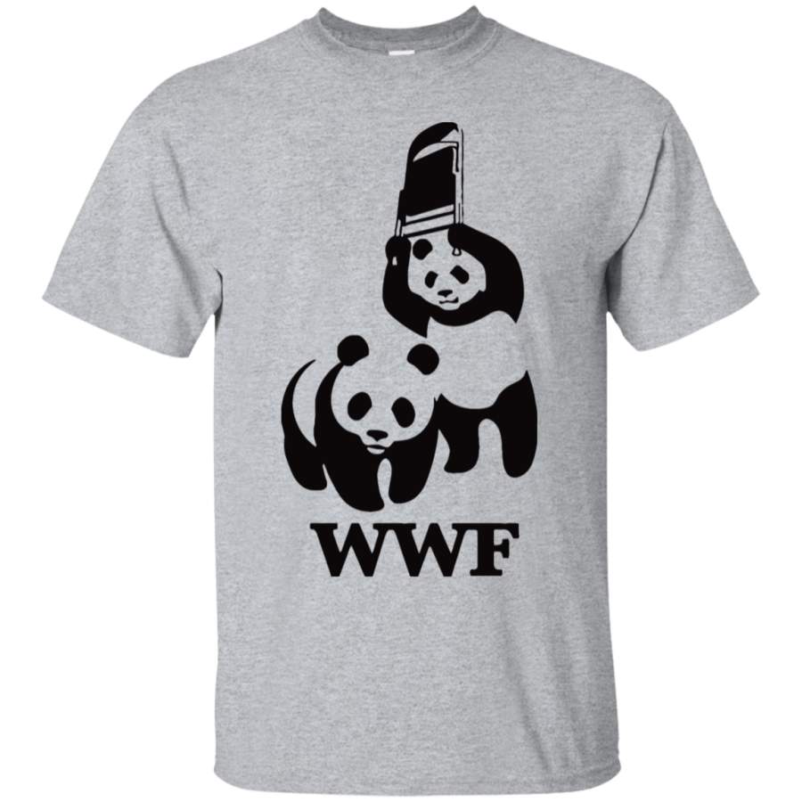 AGR DirtyRagz WWF Funny Panda Bear Wrestling T-Shirt