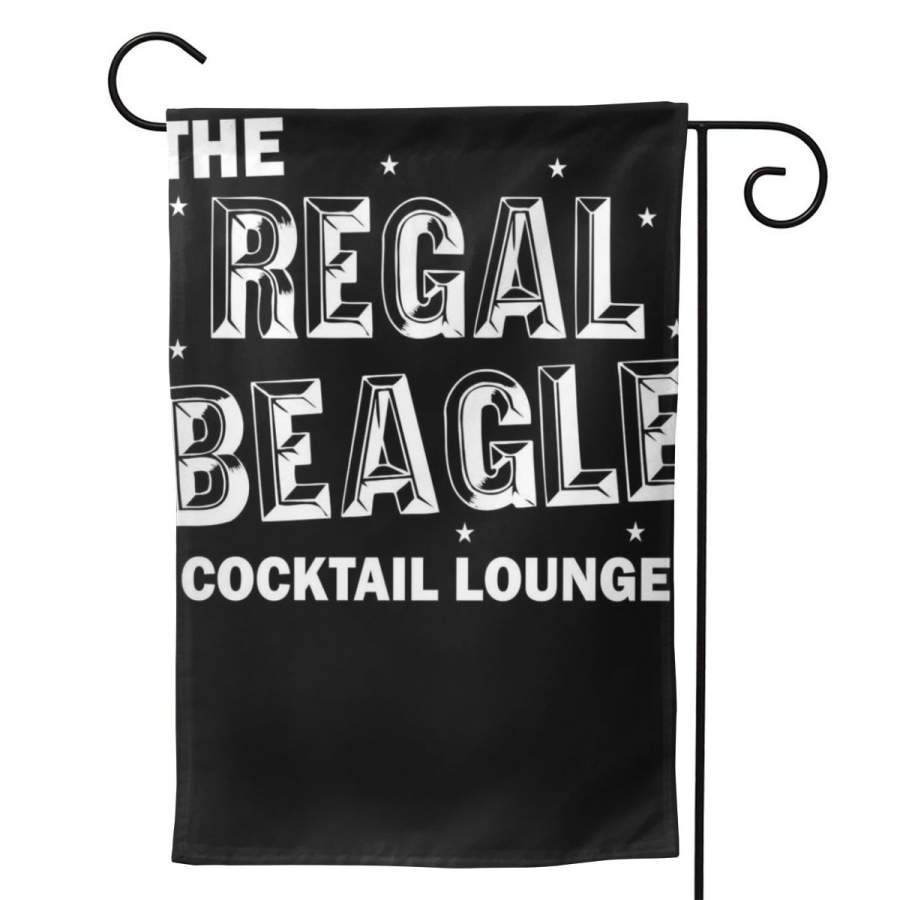 2 Pcs Garden Flag The Regal Beagle Cocktail Lounge Horizontal Poster 12.5″x18″ -Mothers Day, Birthday Gifts for Mom, Dad, Wife, Husband, Daughters, Grandma, Friends