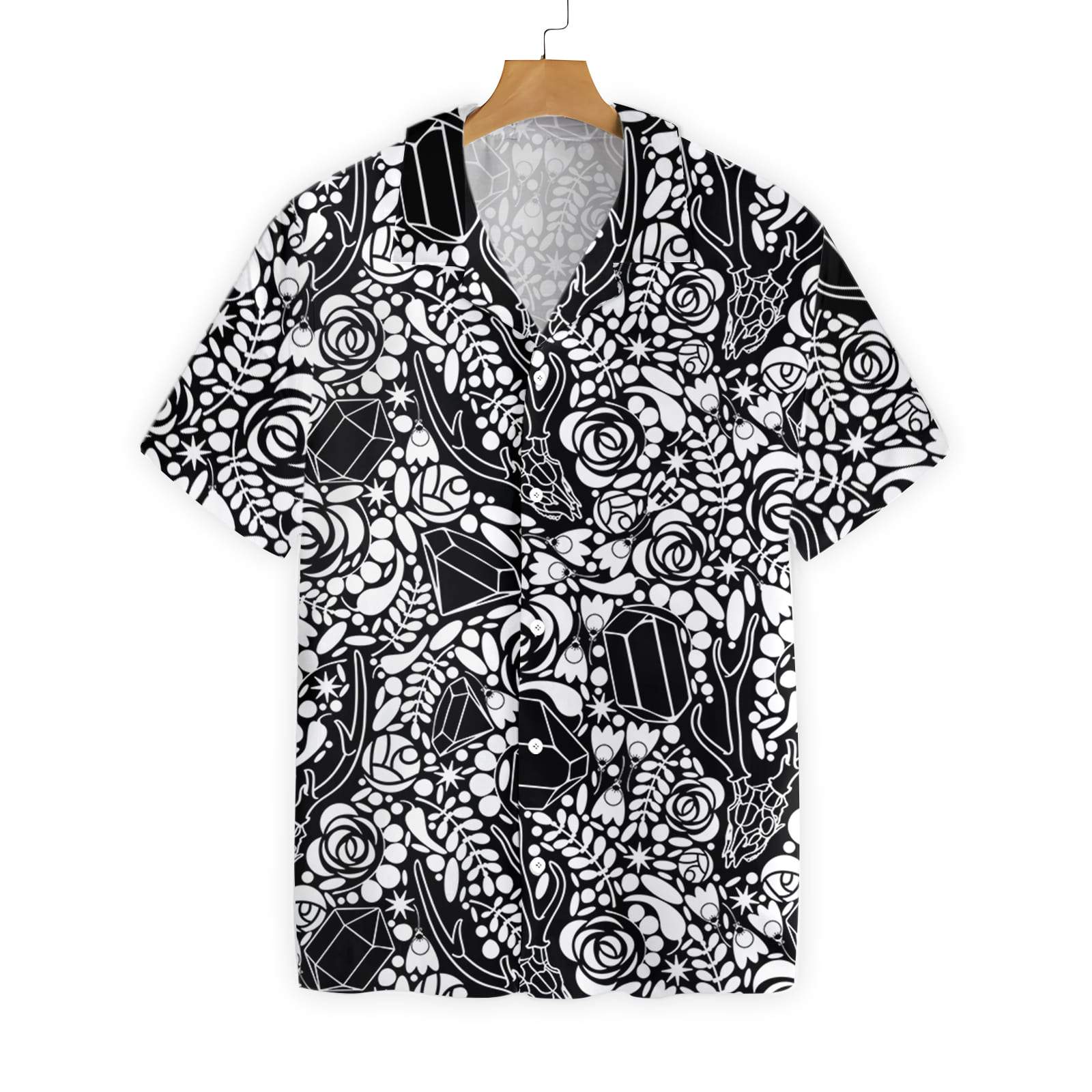 Deer Skull Crystal Seamless Pattern Aloha Hawaii Shirts For Men Women Ha48497