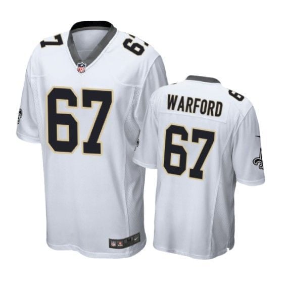 New Orleans Saints Larry Warford Game White Mens Jersey