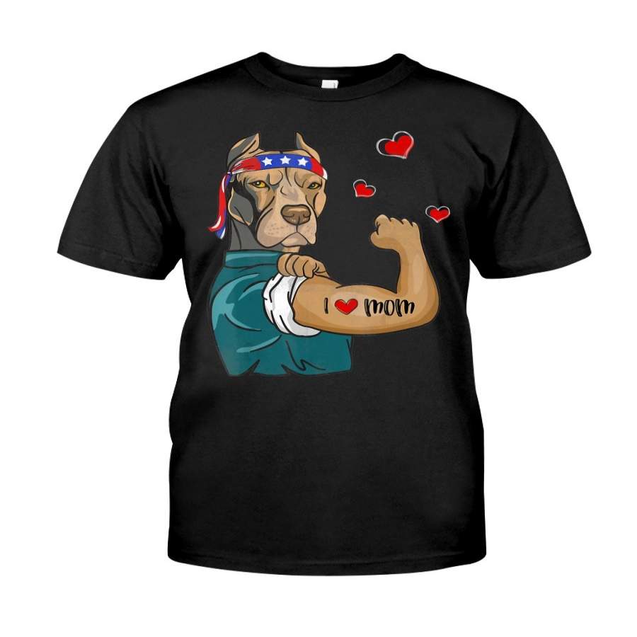 Pitbull I Love Mom Tattoo Gifts T Shirt Classic T Shirt Trending T Shirt