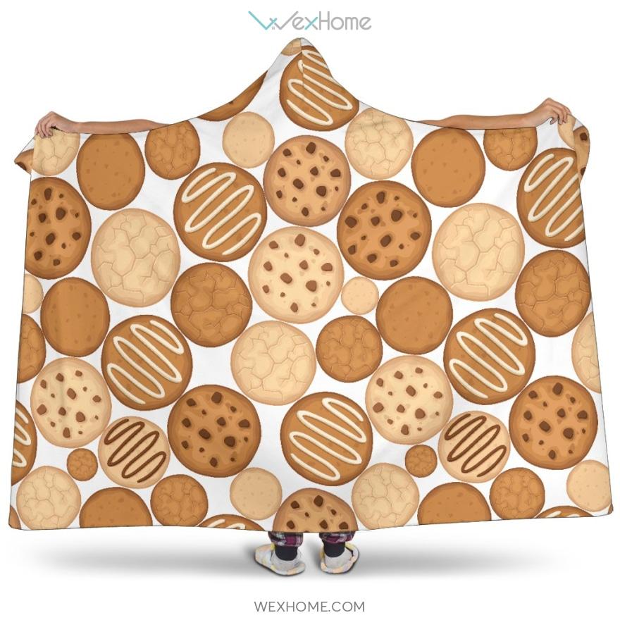 Various Cookie Pattern Hooded Blanket