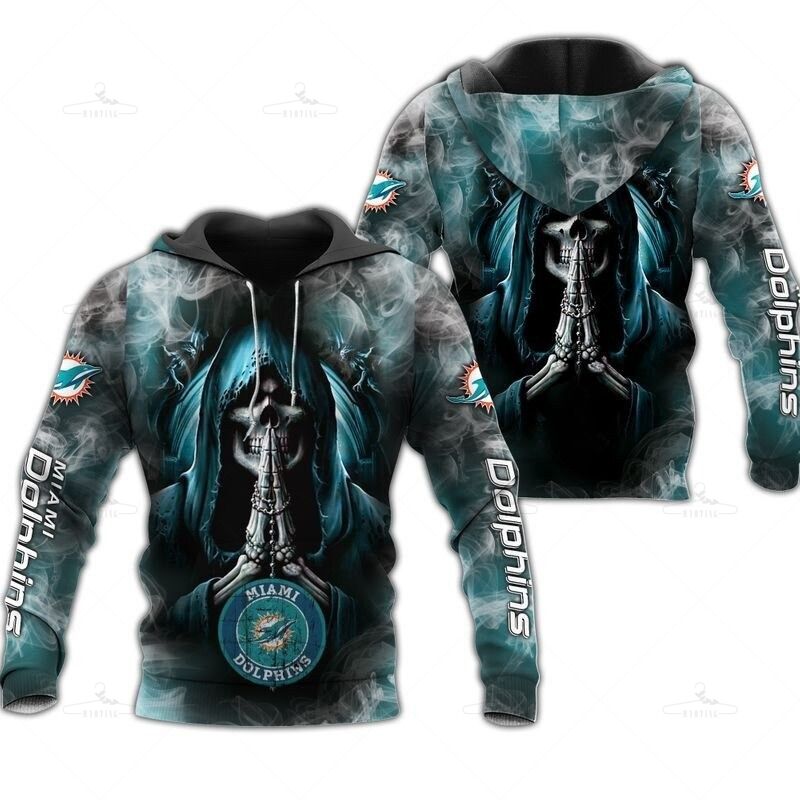 Miami Dolphins Hoodies Death Smoke Graphic Gift For Men