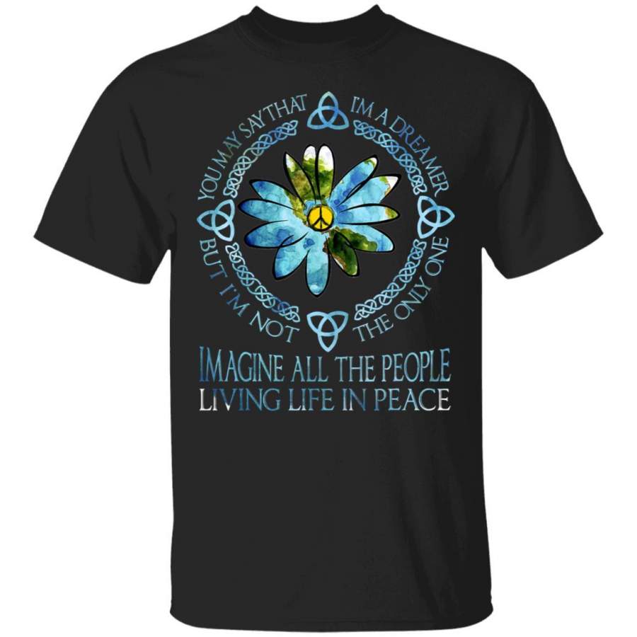 All The People Imagine Living Life In Peace Hippie Coffee Mug Unisex Men Women Tshirt