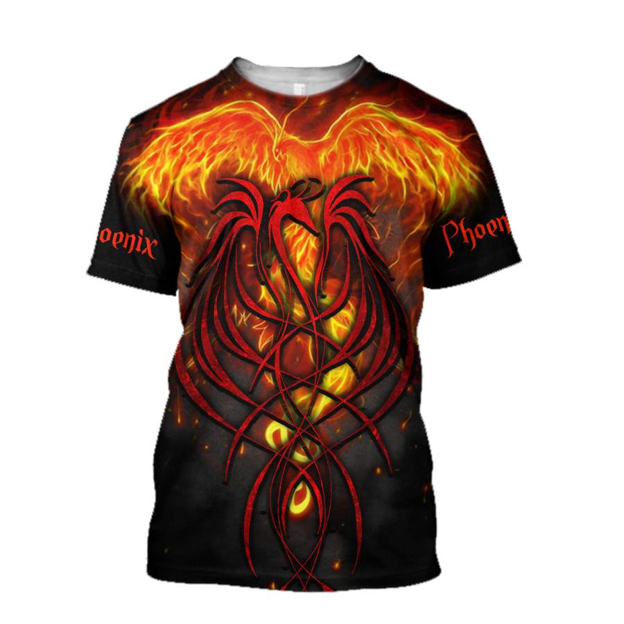 Phoenix Tattoo 3D All Over Printed T-Shirt by SUN AM200501