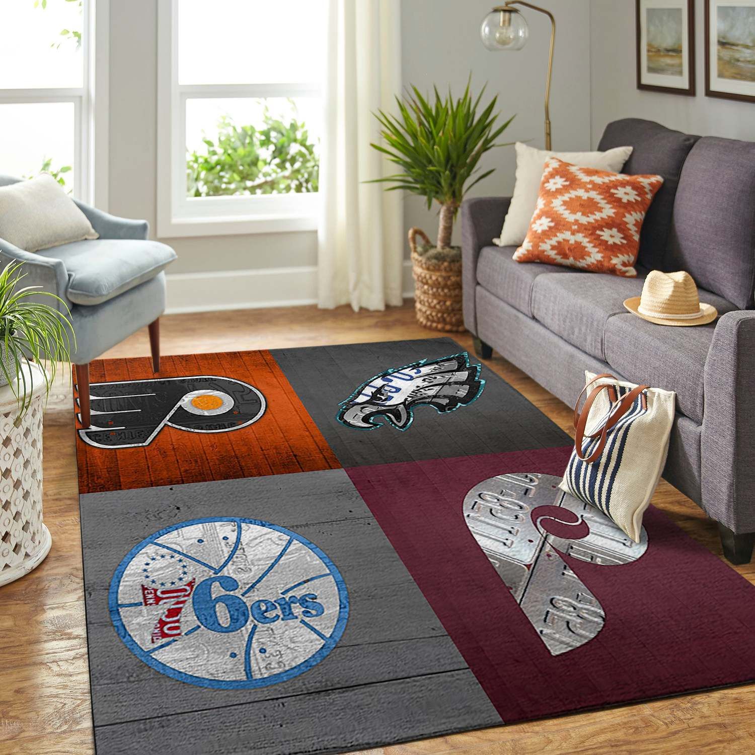 Philadelphia Flyers Area Rugs, Philadelphia Eagles Area Rug, Philadelphia 76ers Area Rug, Philadelphia Phillies Area Rugs  Living Room Carpet FN261243 Local Brands Floor Decor