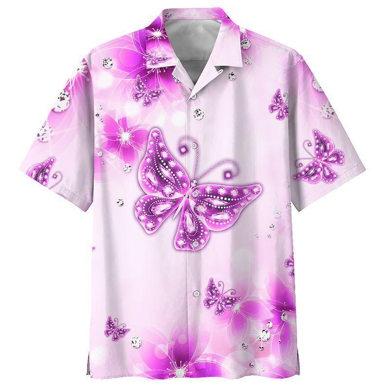 Hippie Galaxy Butterfly Hawaii Shirt For Hawaii Aloha Ha77096