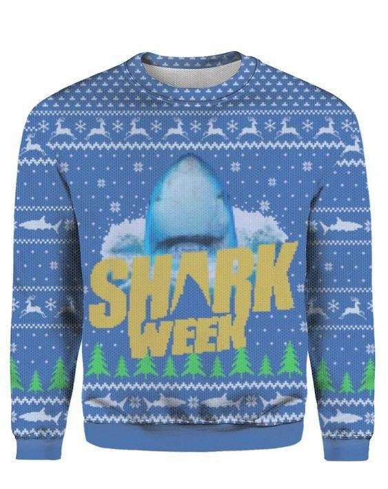 Shark Week Ugly Christmas Sweater | For Men & Women | Adult | Us5561