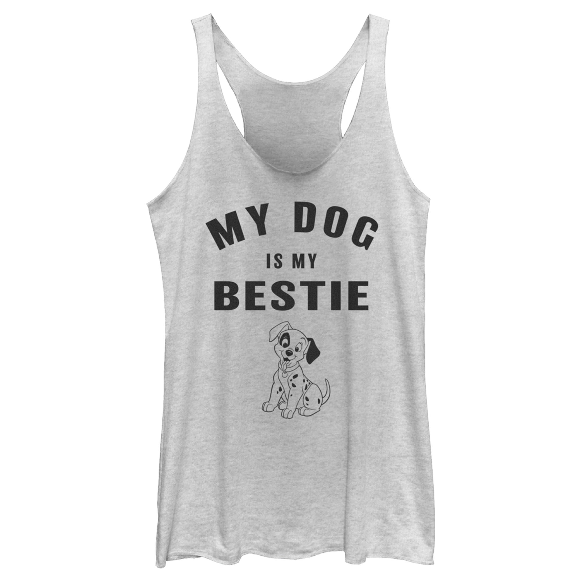 Women’S One Hundred And One Dalmatians My Dog Is My Bestie Racerback Tank Top