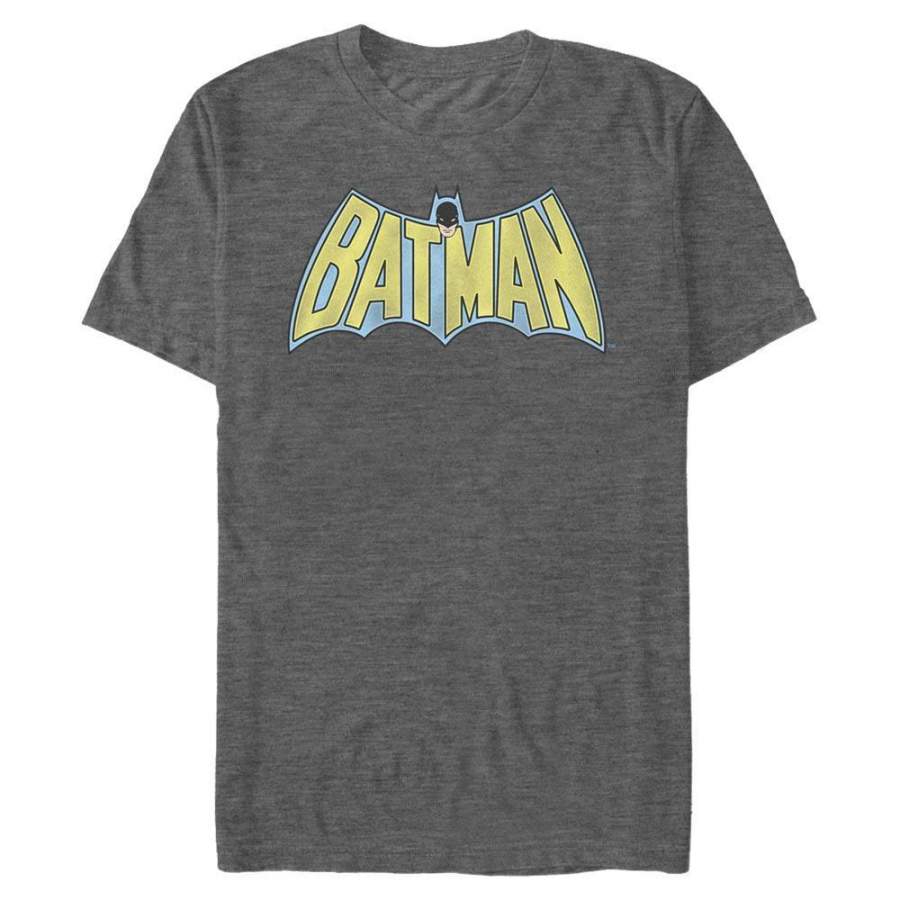 Throwback Batman Logo – DC Comics: Batman Charcoal Heather T-Shirt