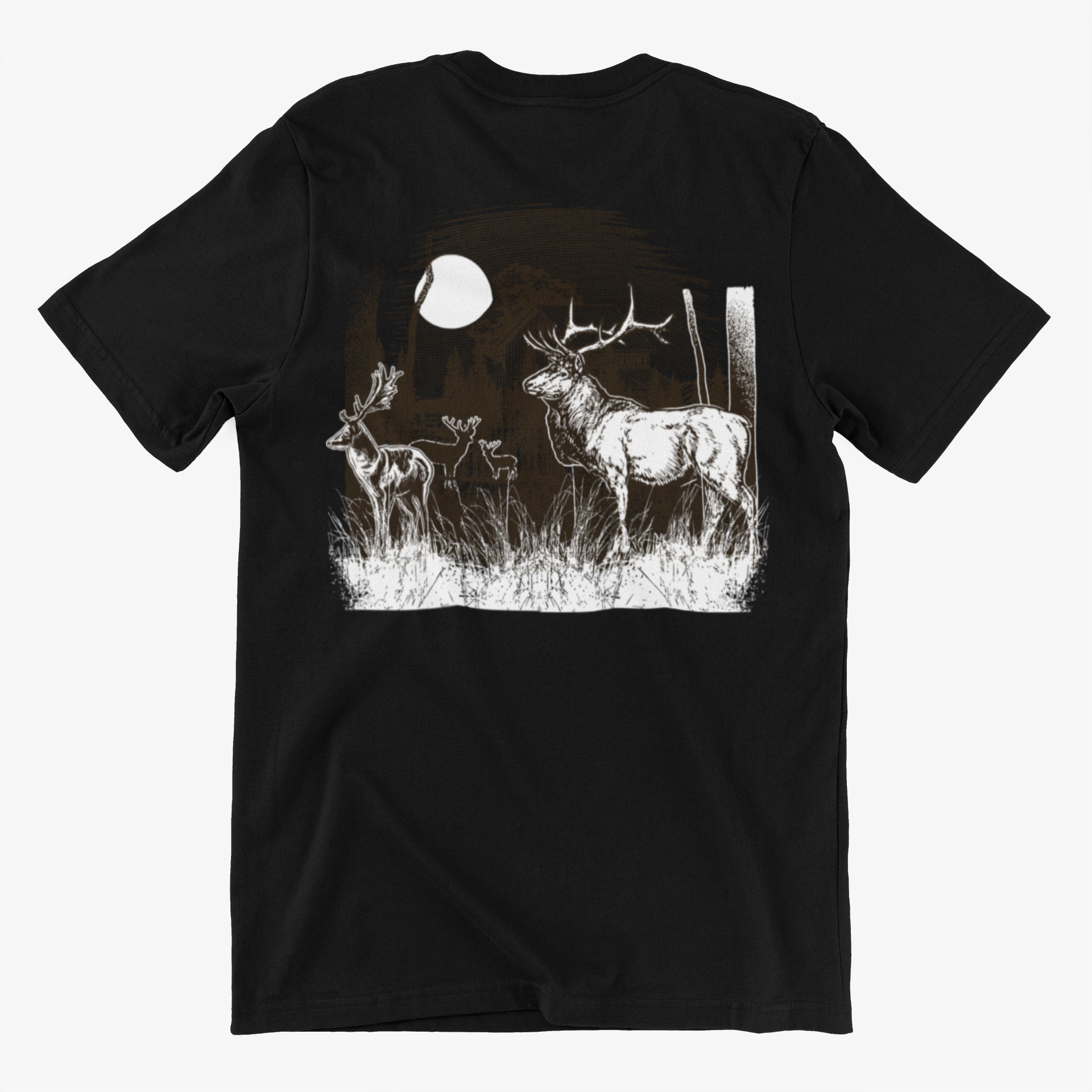 Unisex T-Shirt With Deer Vintage Print