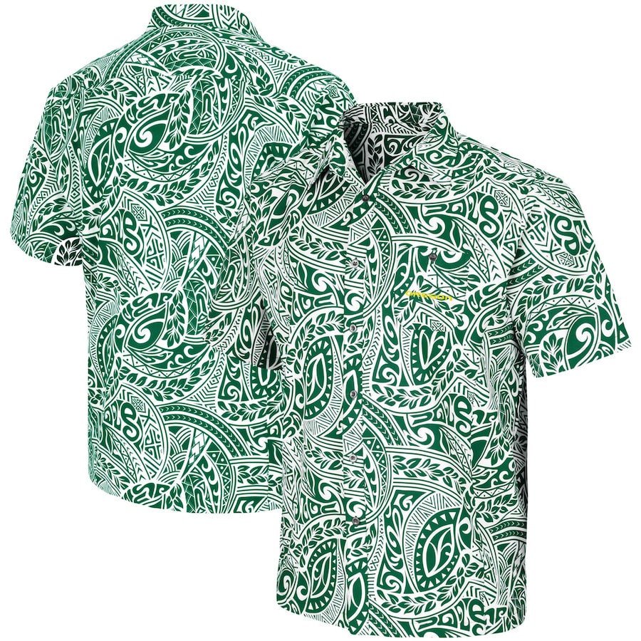 Oregon Ducks Green Make Like A Tree Camp Hawaii Shirt Ha34778