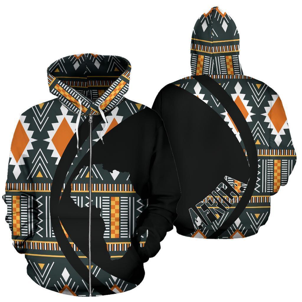 Greek Life Hoodie – Circle Kente Ashanti Geometric Zip Hoodie