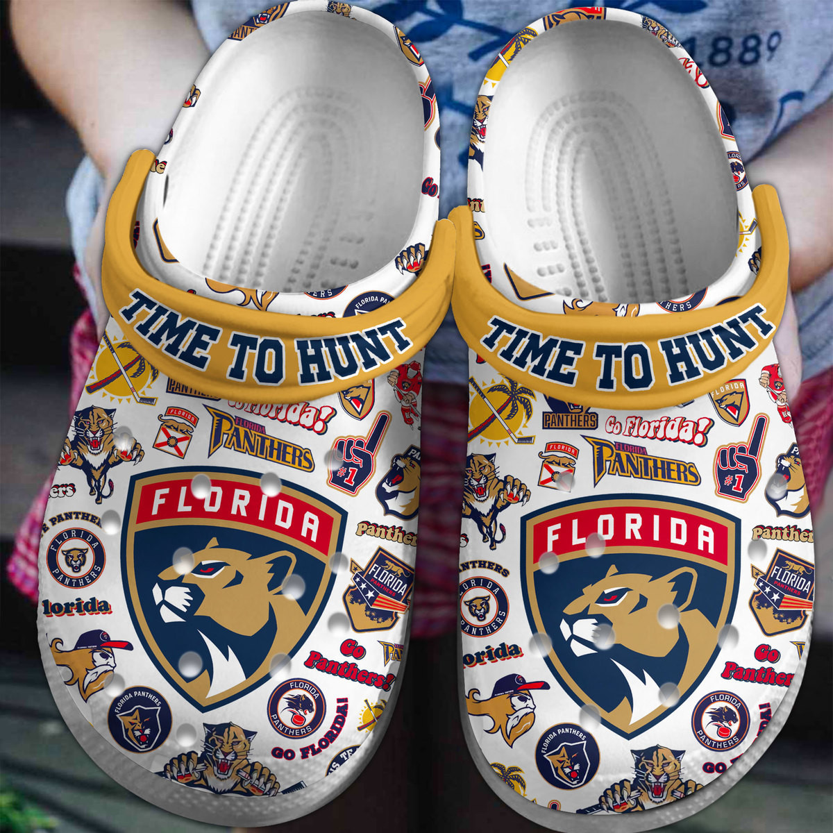 Florida Panthers NHL Sport Crocs Crocband Clogs Shoes Comfortable For Men Women and Kids 2