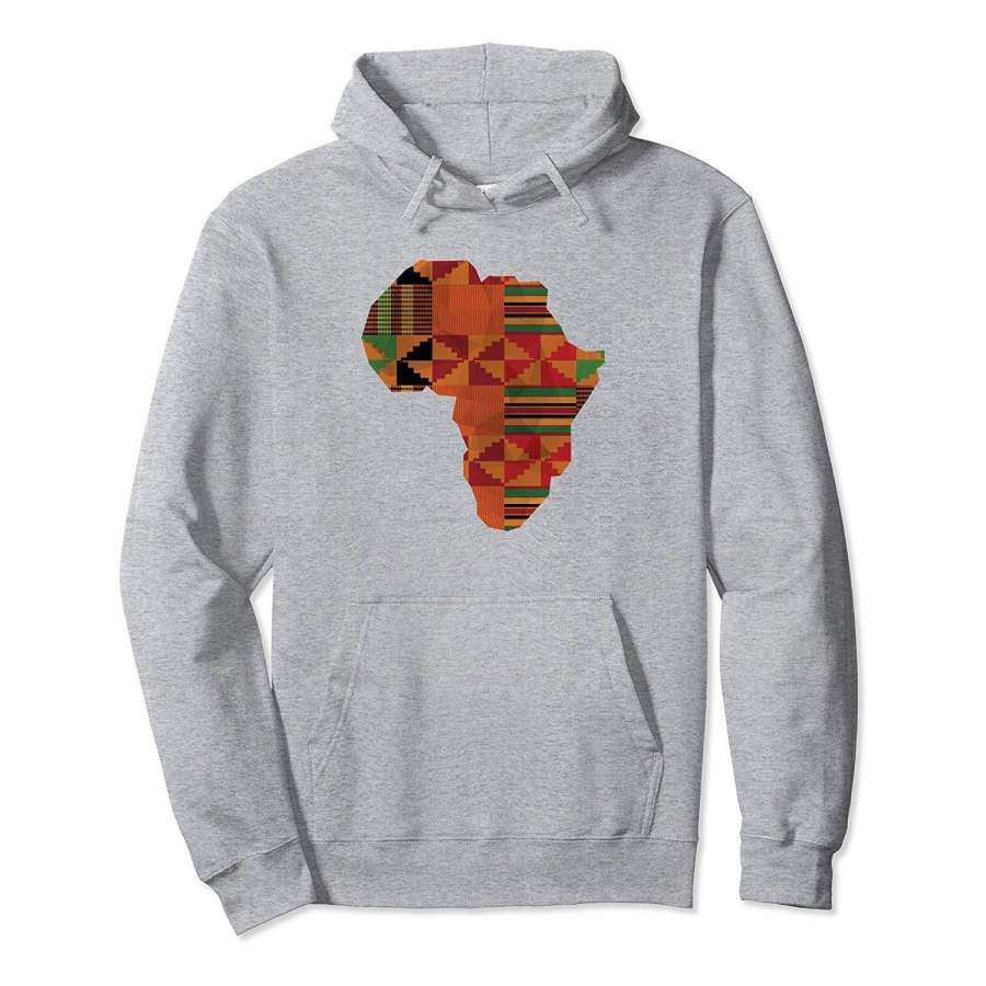 AFRICA Hoodie , Africa Kente Map Of Africa Hoodie