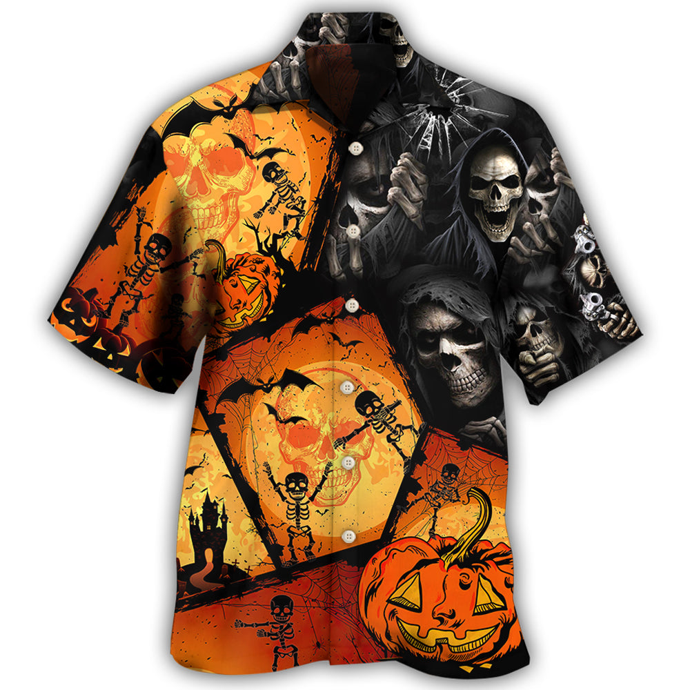 Halloween Skull Pumpkin Scary Hawaii Shirt Ha42282