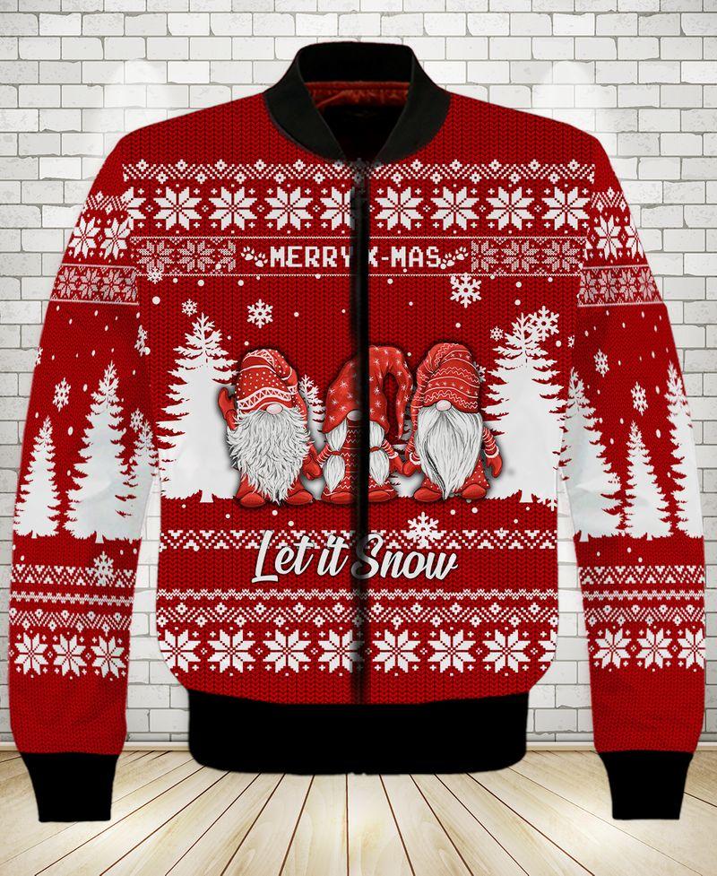 Three Elf Cute With Snow Pattern Is A Gift In Christmas Holiday 3D Bomber