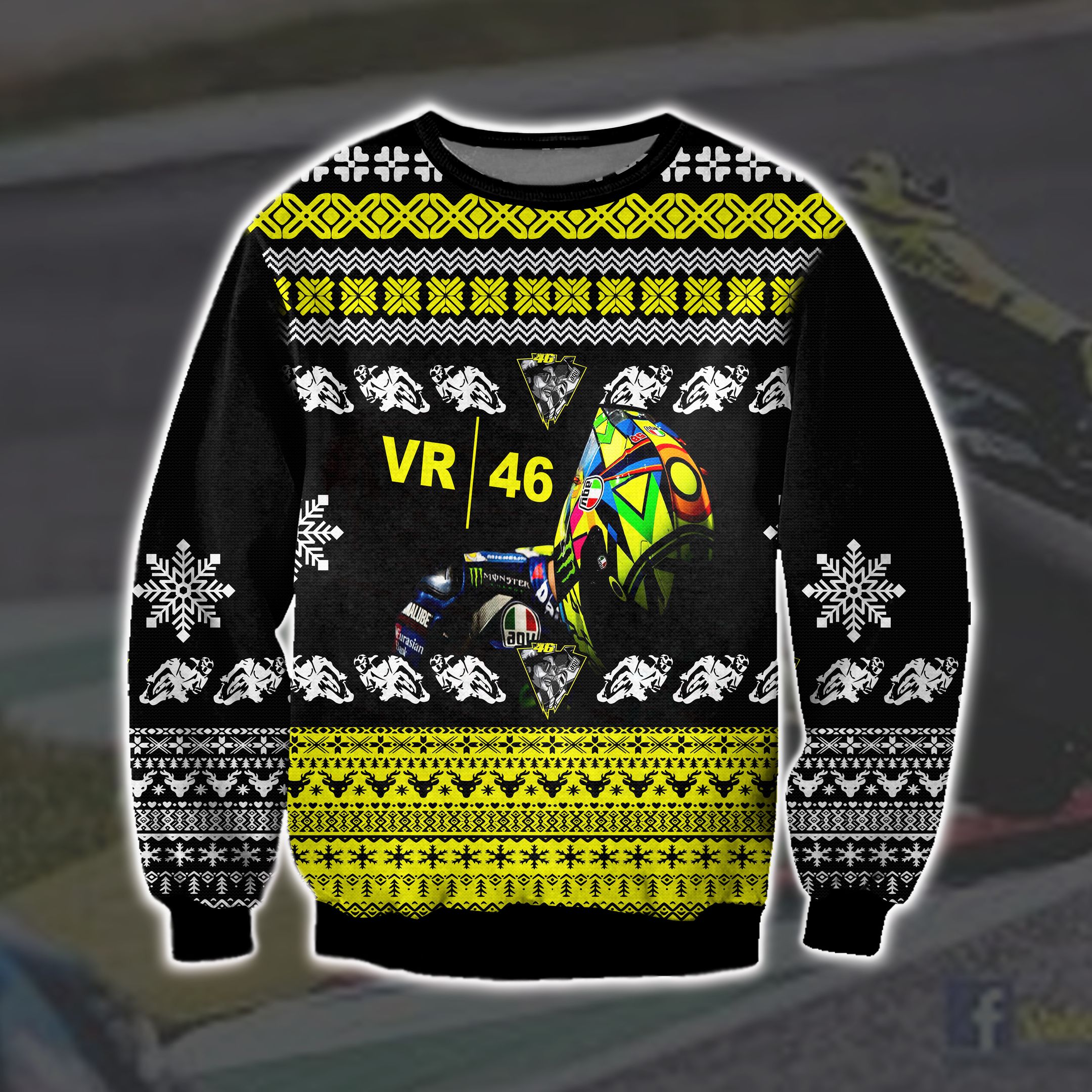 Sky Racing Vr46 3D Print Ugly Christmas Sweater