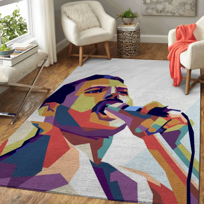 Freddie Mercury – Queen British rock band Art Area Rug