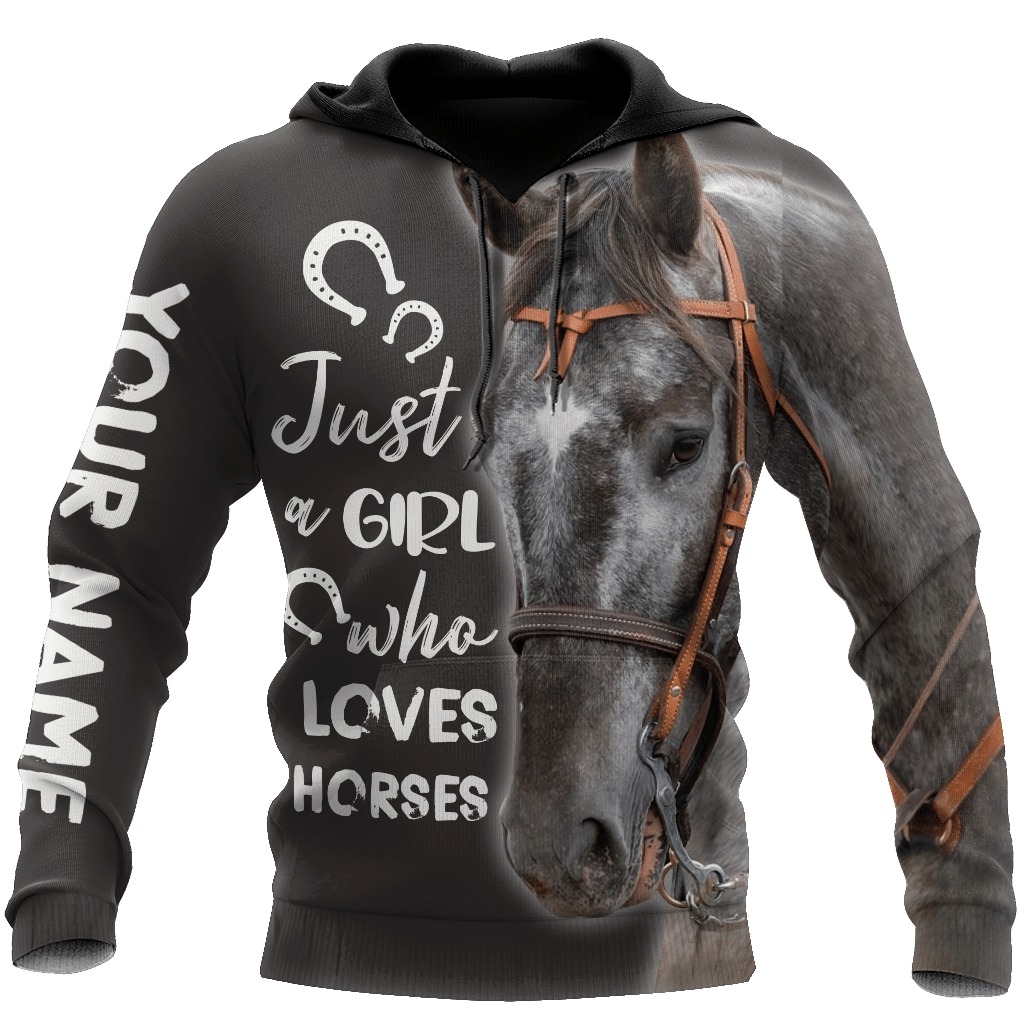 Horse Lovers Customize Name 3D All Over Printed Hoodie