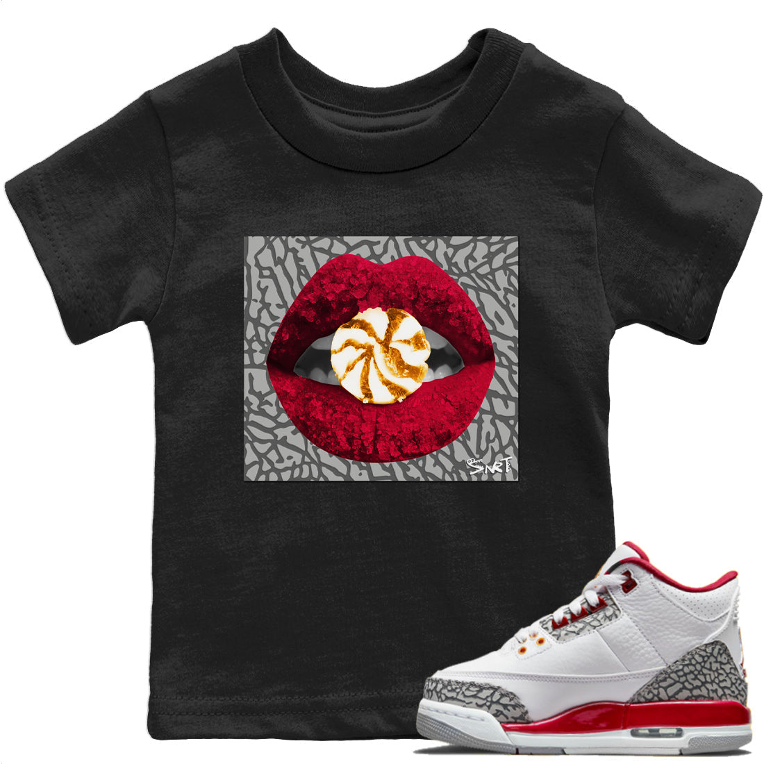 Lips Candy T-Shirt – Air Jordan 3 Cardinal Baby & Youth