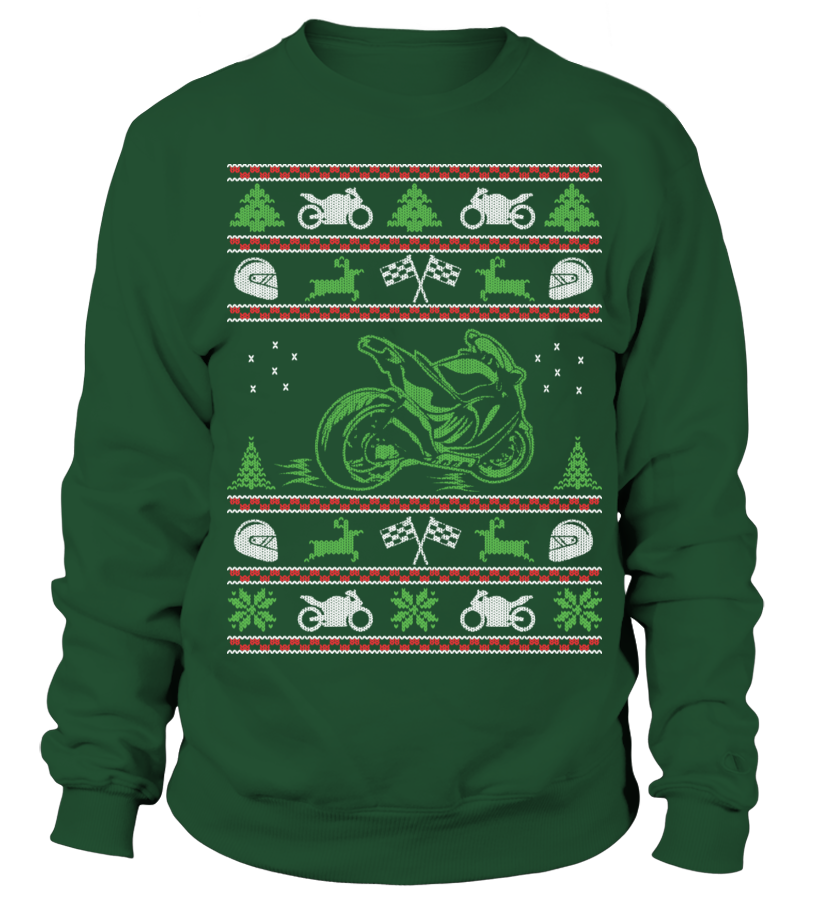 Superbike Ugly Christmas Sweater  T Shirts C-Vtyaqe