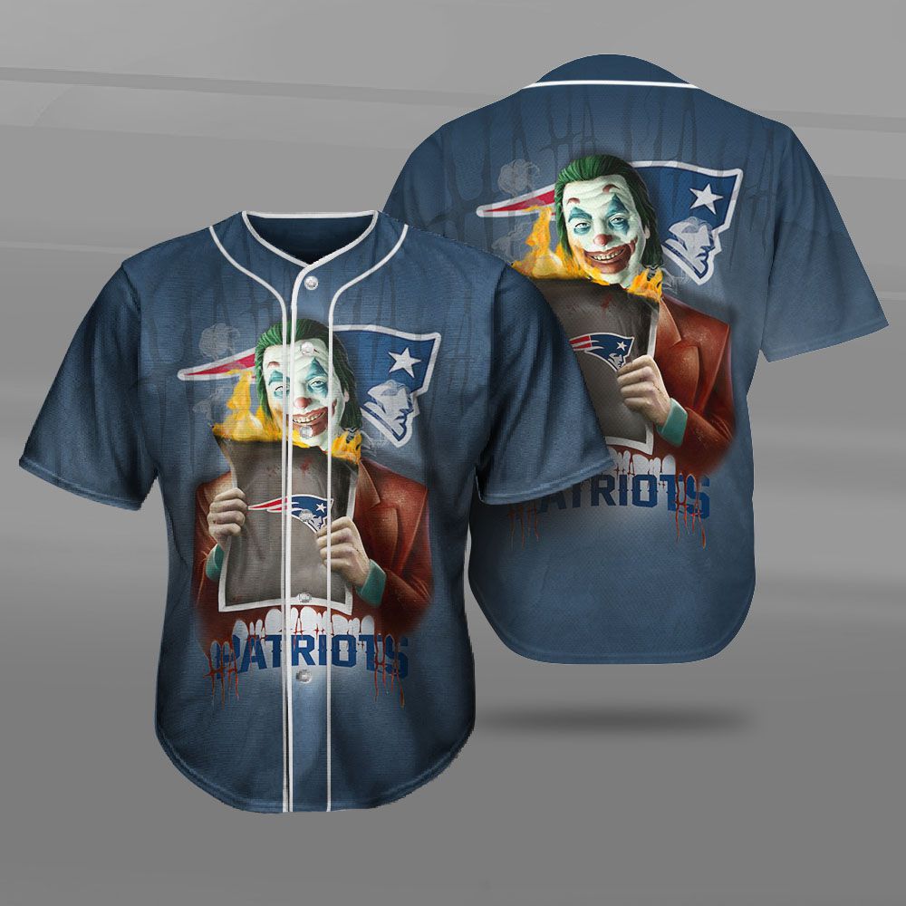 New England Patriots Baseball Jersey Shirt Joker Graphic