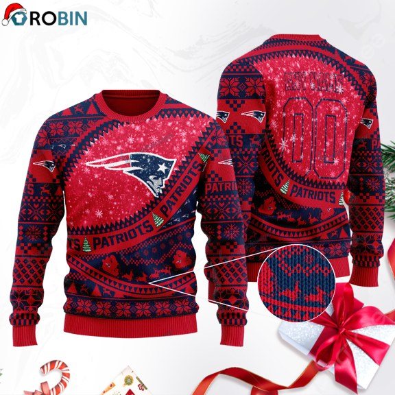 New England Patriots Football Gift For Fan Ugly Wool Sweater Christmas Sweatshirt Swt94