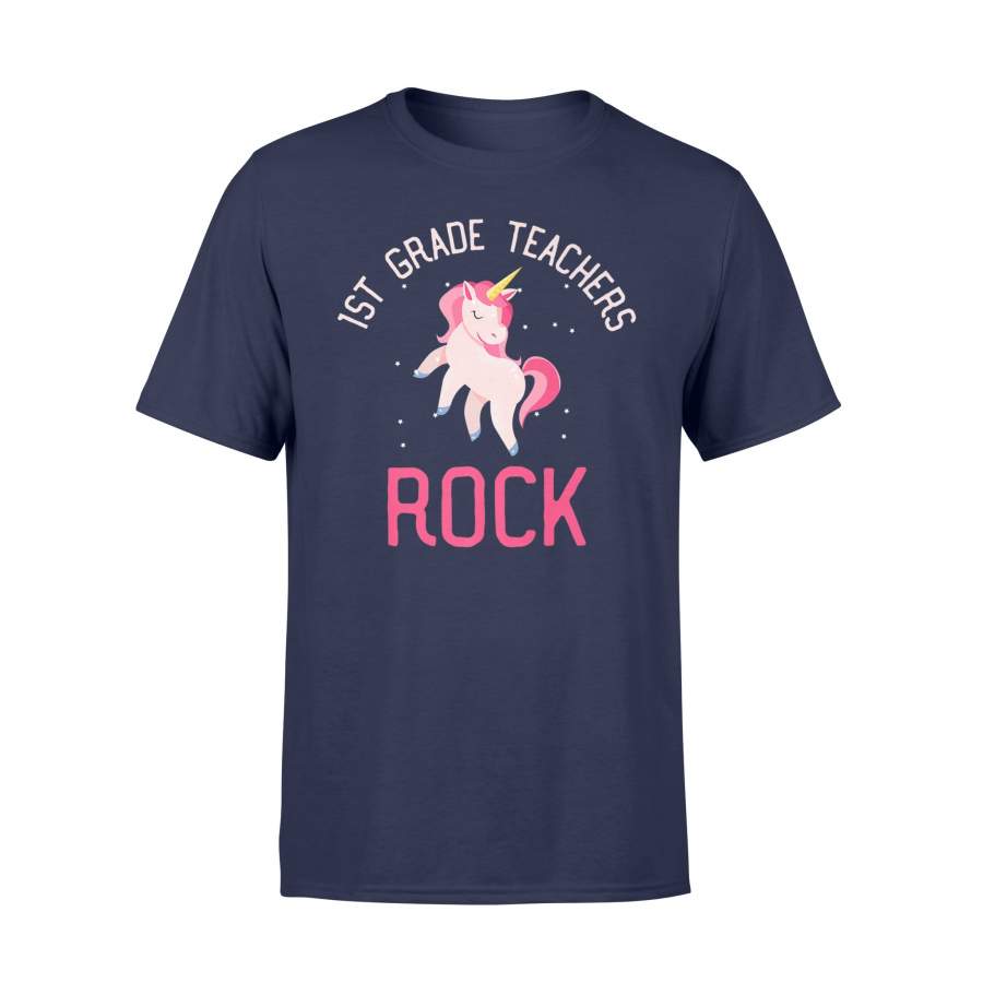 1st Grade Teacher Unicorn Sparkly T Shirt