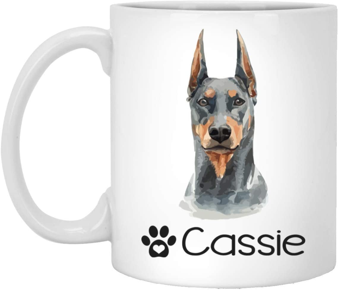 Personalized Dobermann Dog Mug – Pet Owner Gifts For Women – Gifts For Dog Lover – Dobermann Mom Dad Mugs – Dog Cups 11Oz