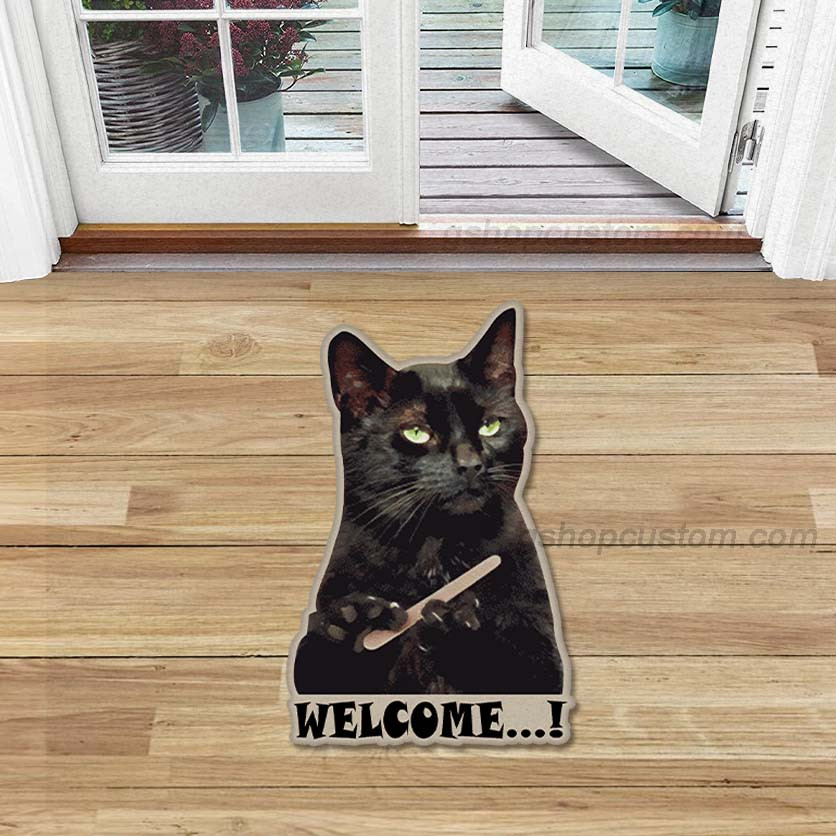 Black Cat Nail Filling Claws Meme Funny Welcome Rug Doormat Decor Home – Welcome Rug Doormat Carpet – Sdm-A0065