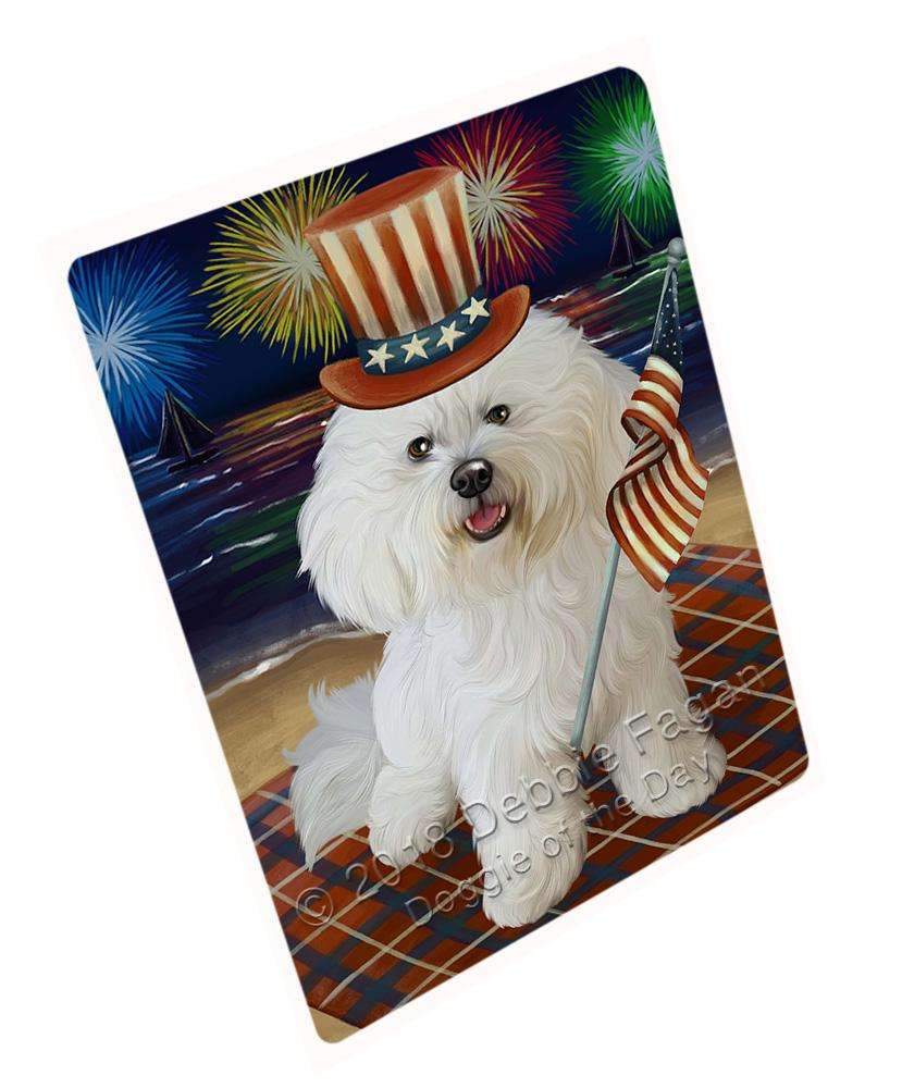 4Th Of July Independence Day Firework Bichon Frise Dog Blanket Blnkt62049