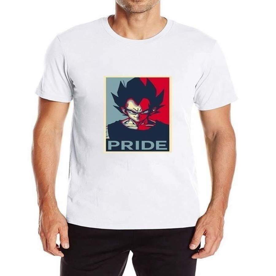 Vegeta Pride Poster Cool Design Hipster Men Fashion T Shirt O-Neck Casual Basic Tops Vintage Super Saiyan Printed Tee Shirts 3Xl