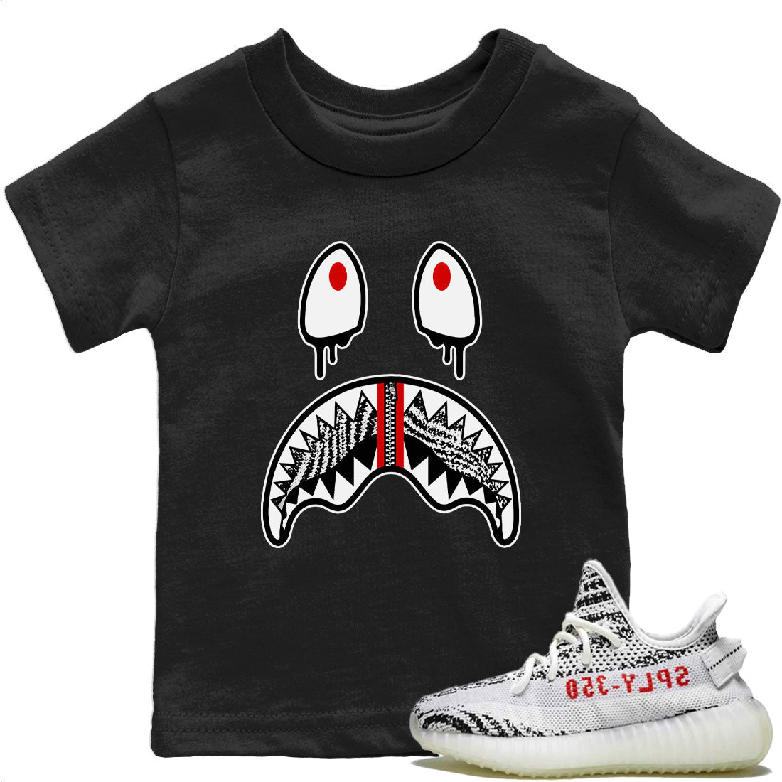 Shark Face T-Shirt – Yeezy Boost 350 V2 Zebra Baby & Youth