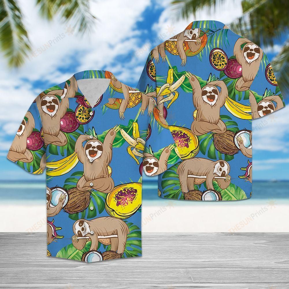 Sloth Love Fruit Hawaiian Shirt Ha110700