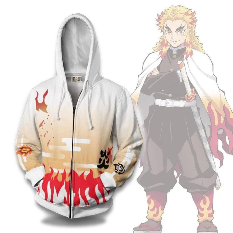 Kyojuro Rengoku Custom Kny Clothes Anime Hoodie & Zip Hoodie