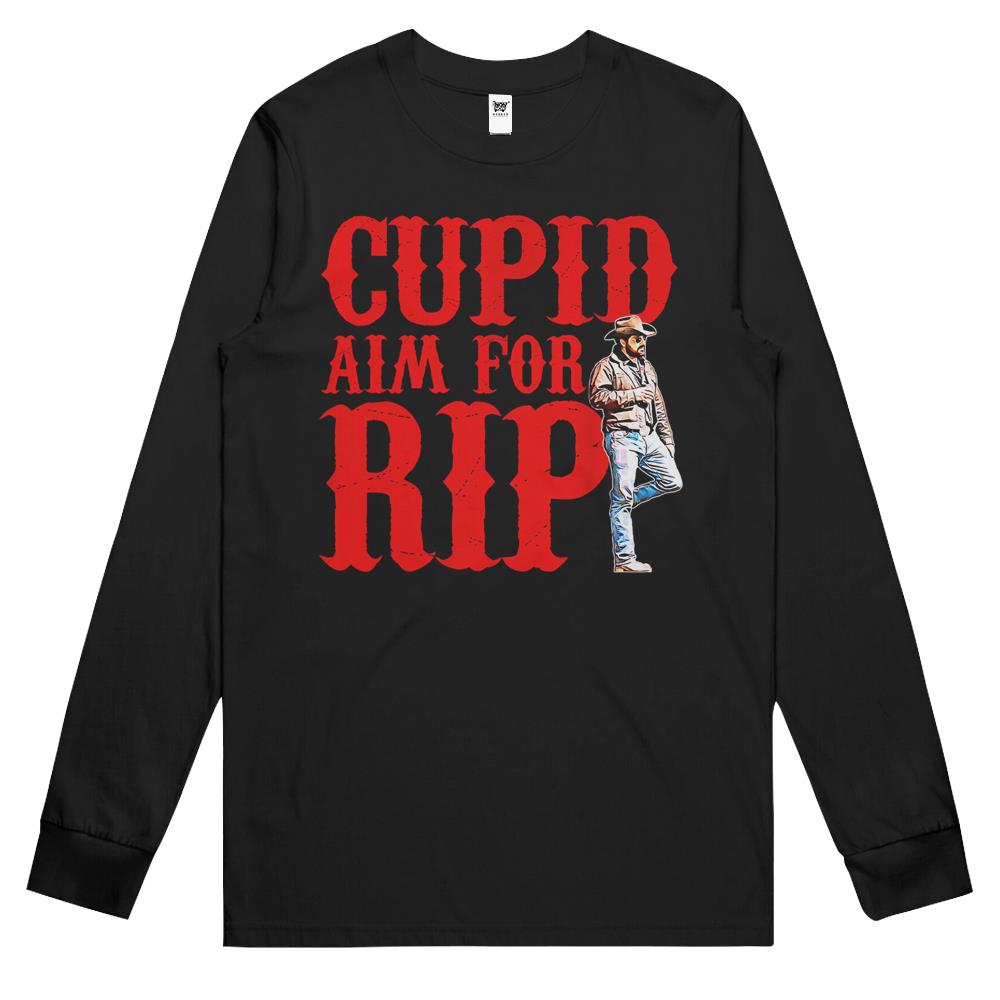 Cupid Aim For Rip, Funny Valentine’S Day, Valentine Quote Long Sleeve T Shirts