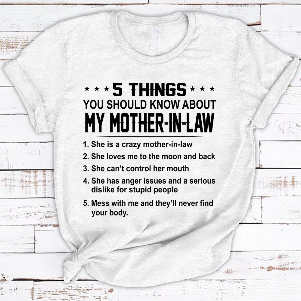 5 Things You Should Know About My Mother-In-Law Shirts For Son Hg98 Trhn