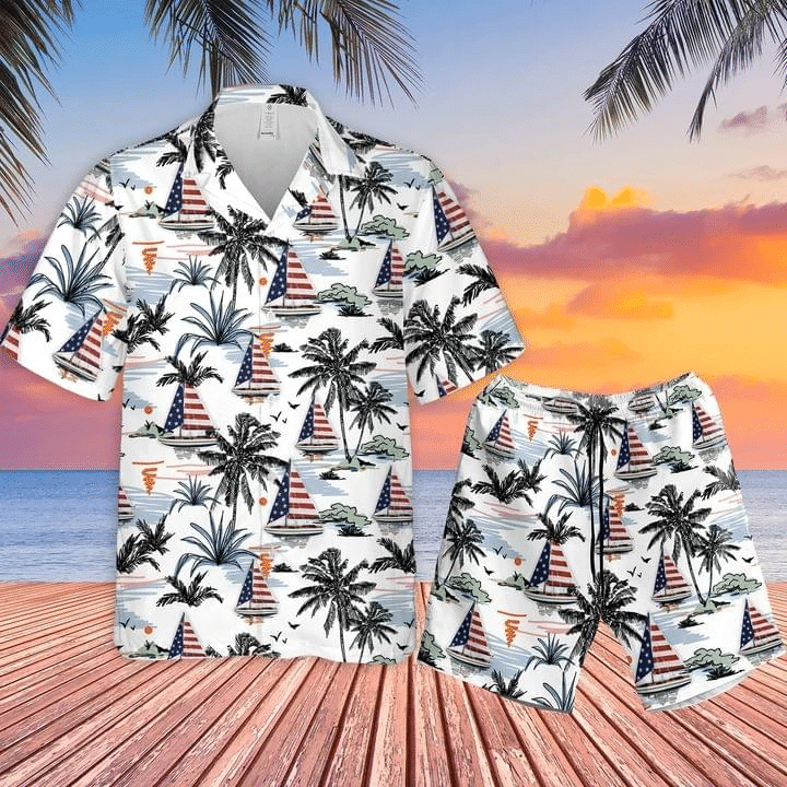 Us Sailboat Hawaii Shirt Set Unisex Ha38388