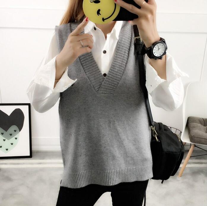 2022 Women Sweater Spring Autumn Wool Vest Sleeveless O-Neck Knitted Vests Long Sections Poullover Vest Female Jumper Pull Femme alx