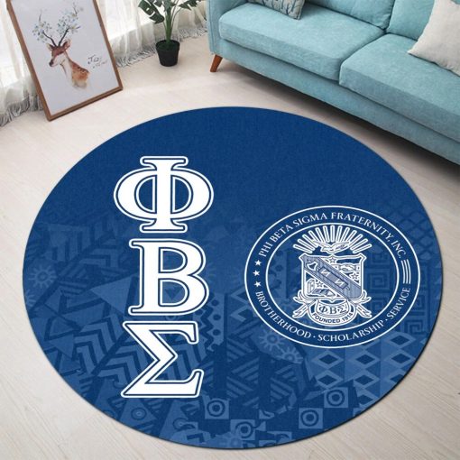 Phi Beta Sigma Round Rug – Fraternity Black Roots Round Rug