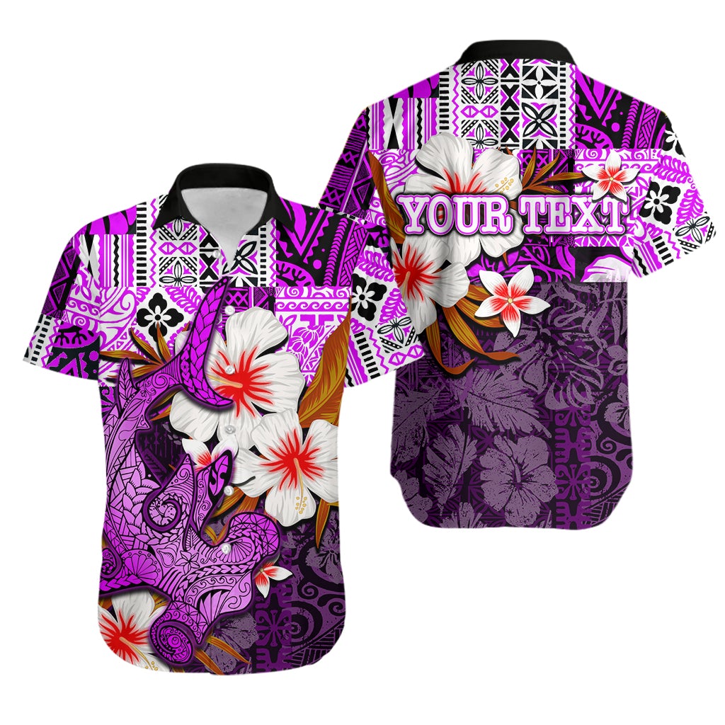 (Custom Personalised) Hammerhead Shark Hawaiian Shirt Hawaii Style Purple Lt6