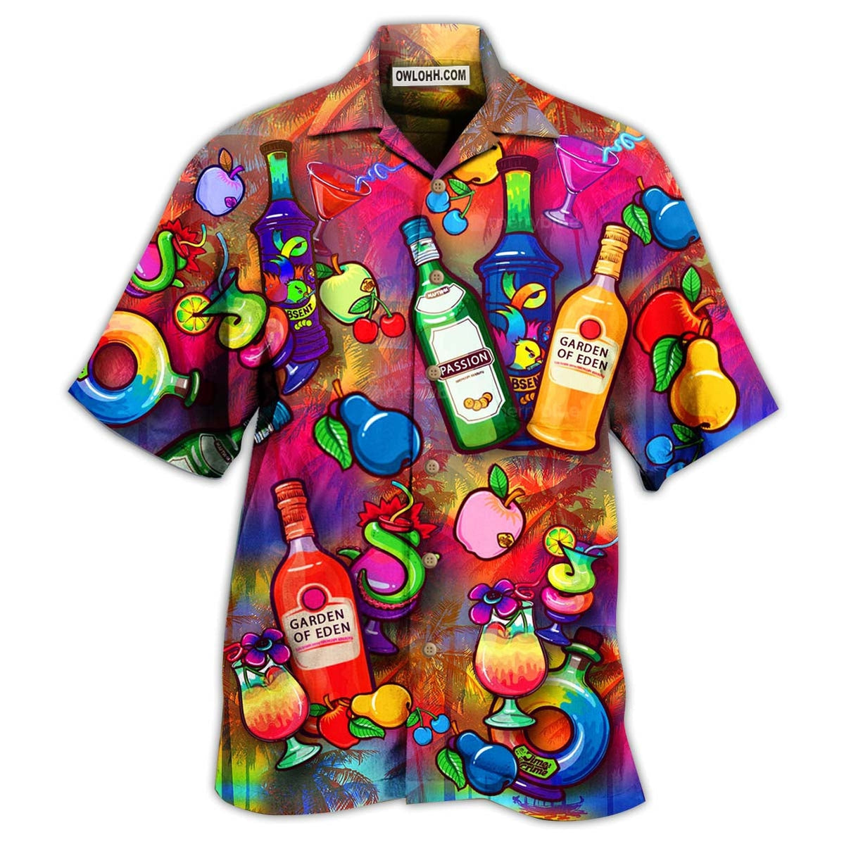 Wine Fruit Love It – Hawaiian Shirt  – Owl Ohh