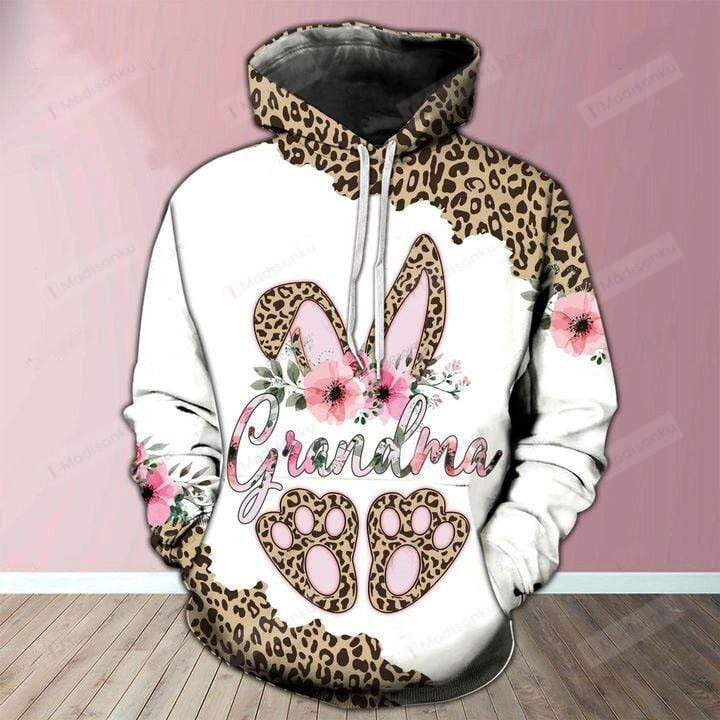 Bunny Leopard 3D All Print Hoodie, Zip- Up Hoodie