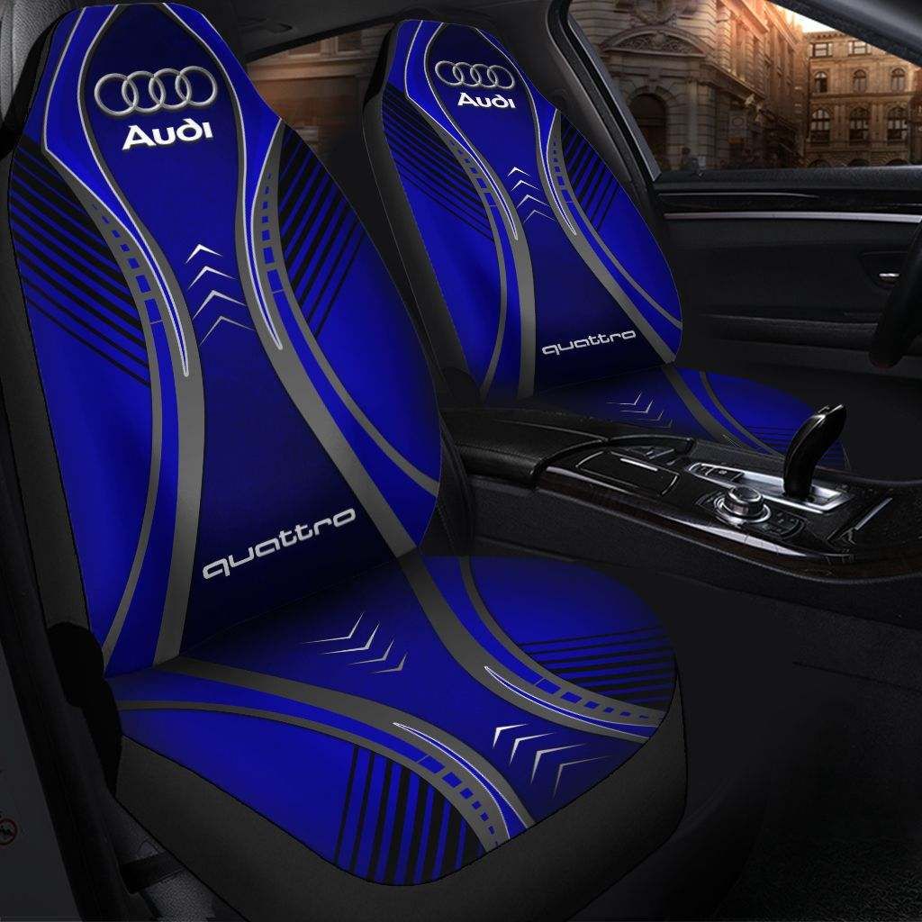 Audi Quattro Ttt-Hl Car Seat Cover (Set Of 2) Ver 2 (Dark Blue)