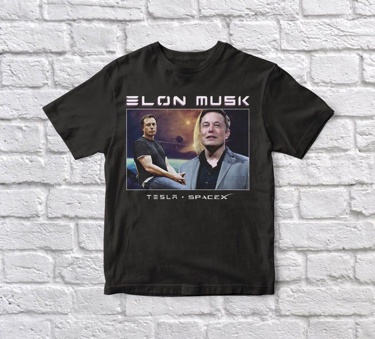 Elon Musk 90 S Vintage Black Shirt