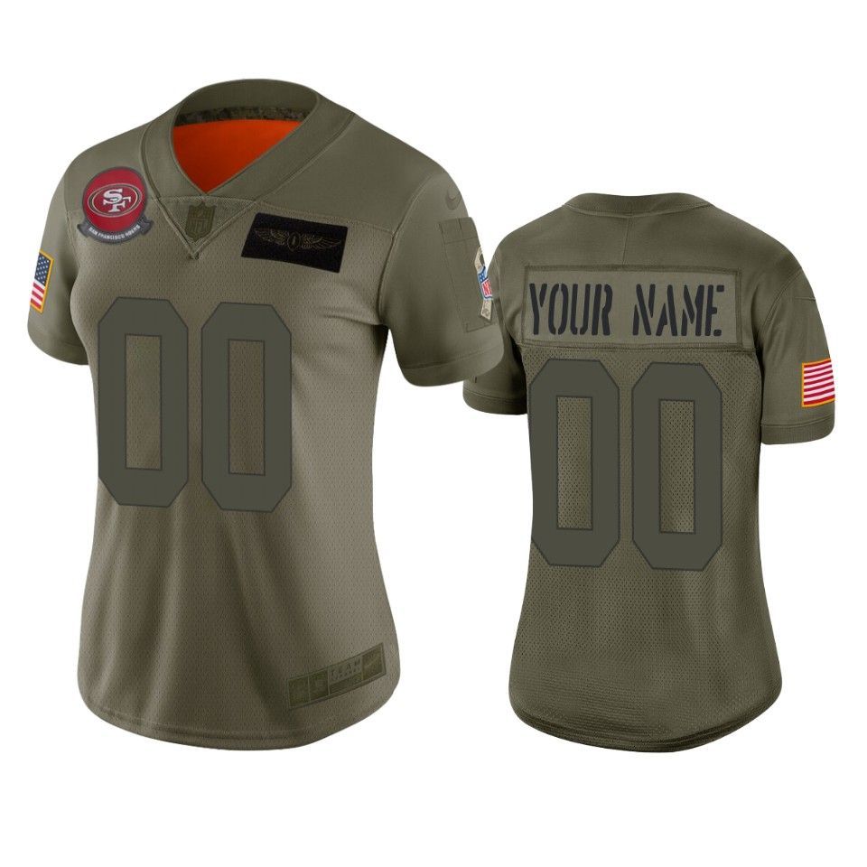 Womens San Francisco 49ers Custom Limited Jersey jersey 2021 Salute to Service