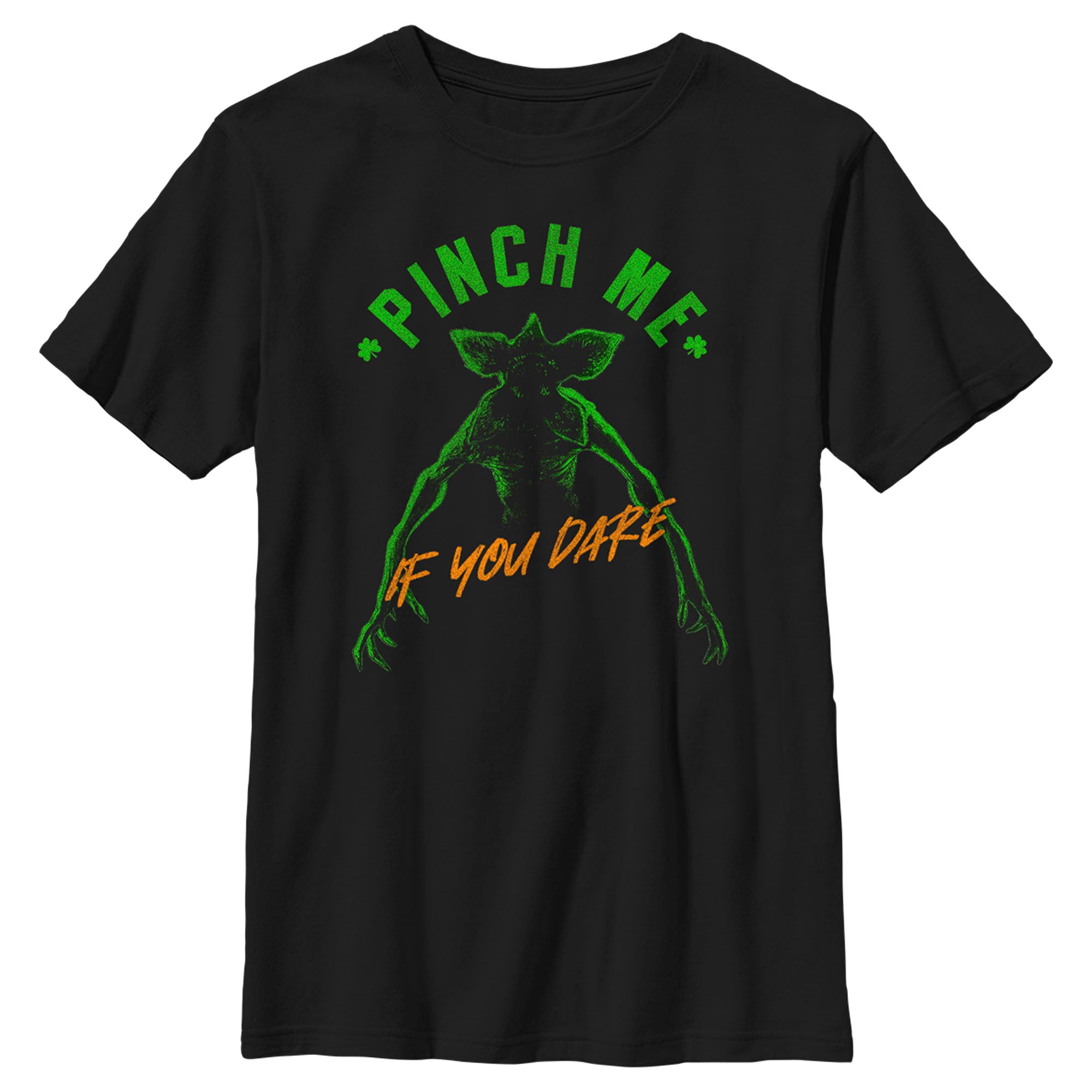 Boy’S Stranger Things St. Patrick’S Day Demogorgon Pinch Me If You Dare T-Shirt