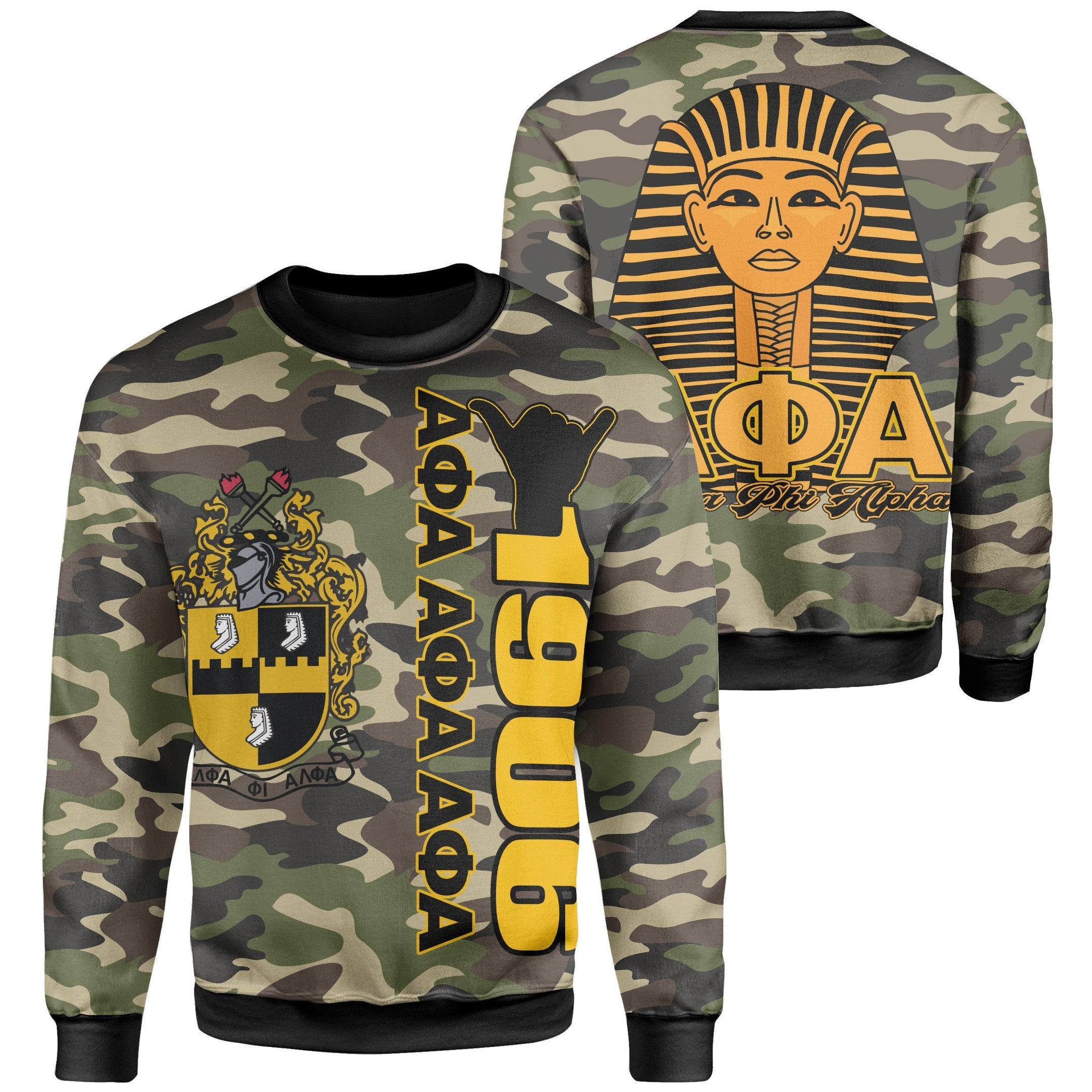 Fraternity Sweatshirt – Alpha Phi Alpha Camouflage Sweatshirt